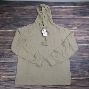 2 Liv NEW Womens Large Beige Hoodie Sweater Sweatshirt Basic